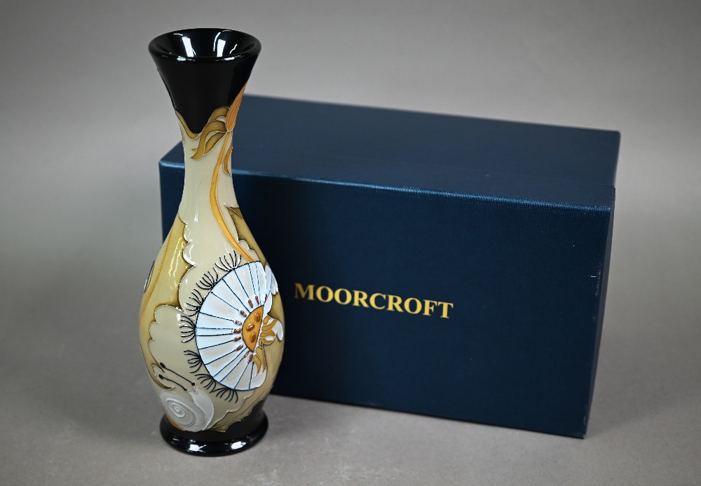 A boxed Moorcroft baluster vase, decorated with a crustacean and a sea snail by Kerry Goodwin - Image 2 of 5
