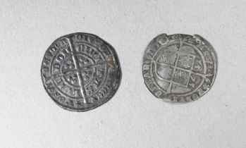 An Edward III groat 1327 - 1377, to/w a 1575 Elizabeth I sixpence (2)