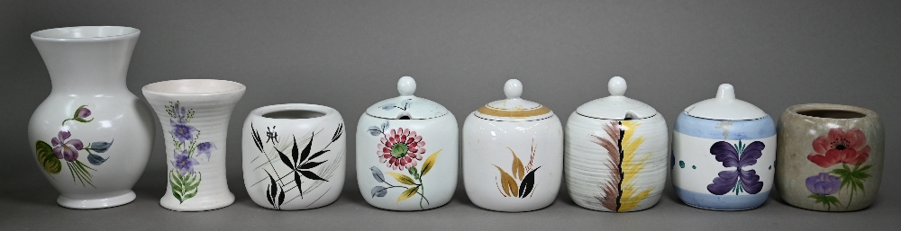 A quantity of E Radford floral-painted vases, jugs and pots (box) - Image 3 of 6