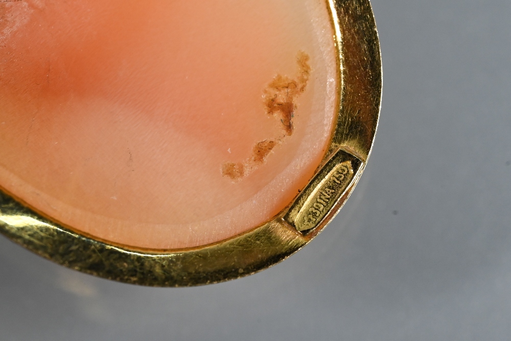 A Victorian jet mourning brooch, an oval cameo brooch featuring floral spray and a loose opal (3) - Image 10 of 10