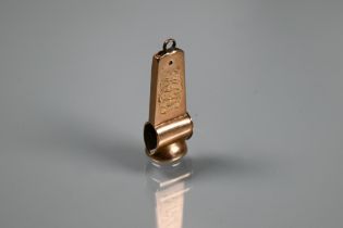 A cigar cutter, with engraved monogram, rose gold stamped 10c