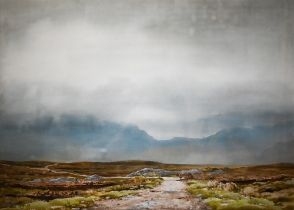 Frank Egginton - 'The Maamturk Mountains from Recess-Connemara', watercolour, signed, 53 x 74 cm