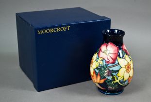 A boxed Moorcroft 2002 Golden Jubilee vase by Emma Bossons, 19 cm