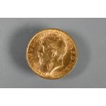 A George V gold sovereign dated 1913