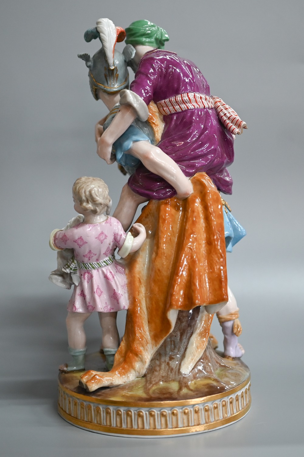 A Meissen group, Aeneas rescuing Anchises and Ascanius, late 19th century after the 18th century - Image 8 of 13