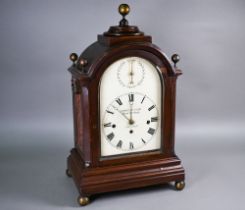 James McCabe, Royal Exchange, London, a walnut cased George III musical bracket clock, the triple