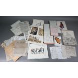 Two autograph albums - one containing accomplished watercolours and sketches, to/w various printed