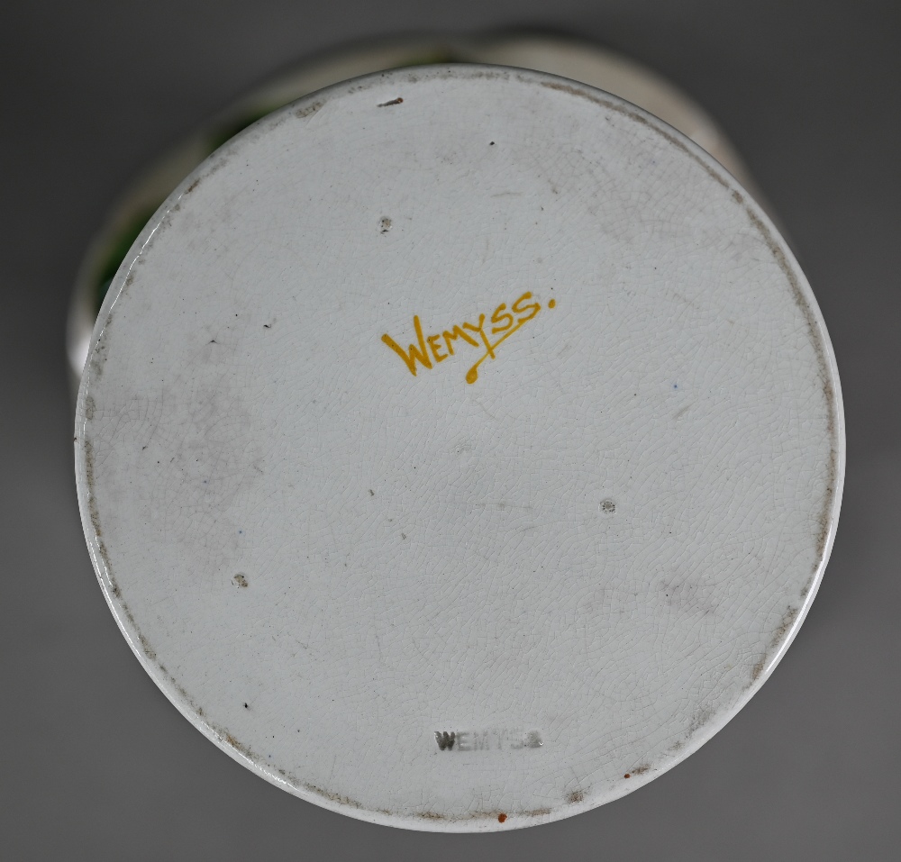 A large Wemyss pottery waisted vase painted with roses, impressed stamp and yellow-painted marks, - Image 5 of 6