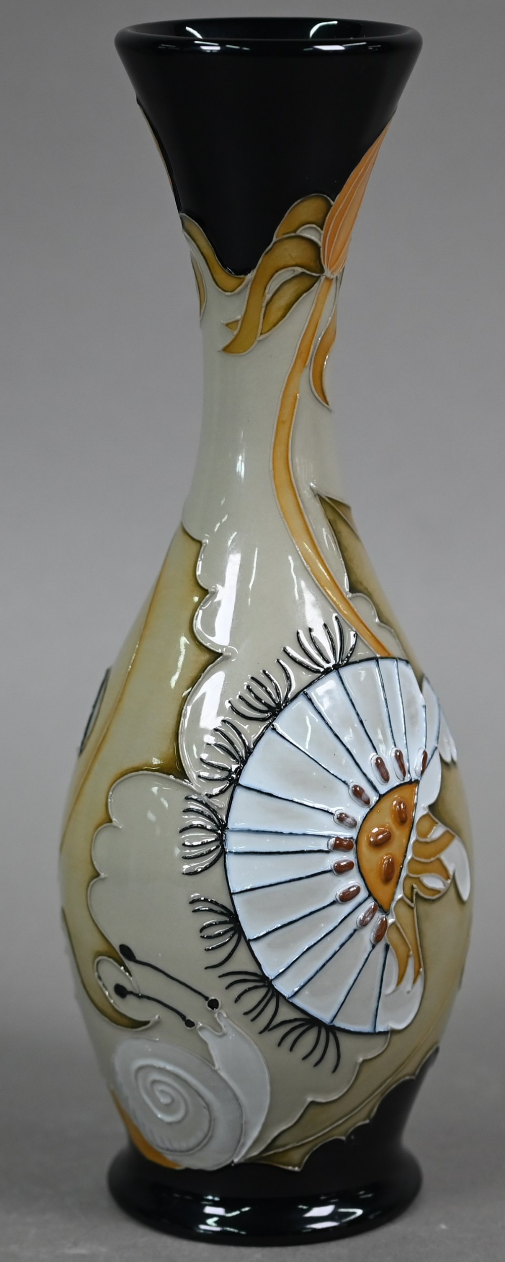 A boxed Moorcroft baluster vase, decorated with a crustacean and a sea snail by Kerry Goodwin - Image 3 of 5