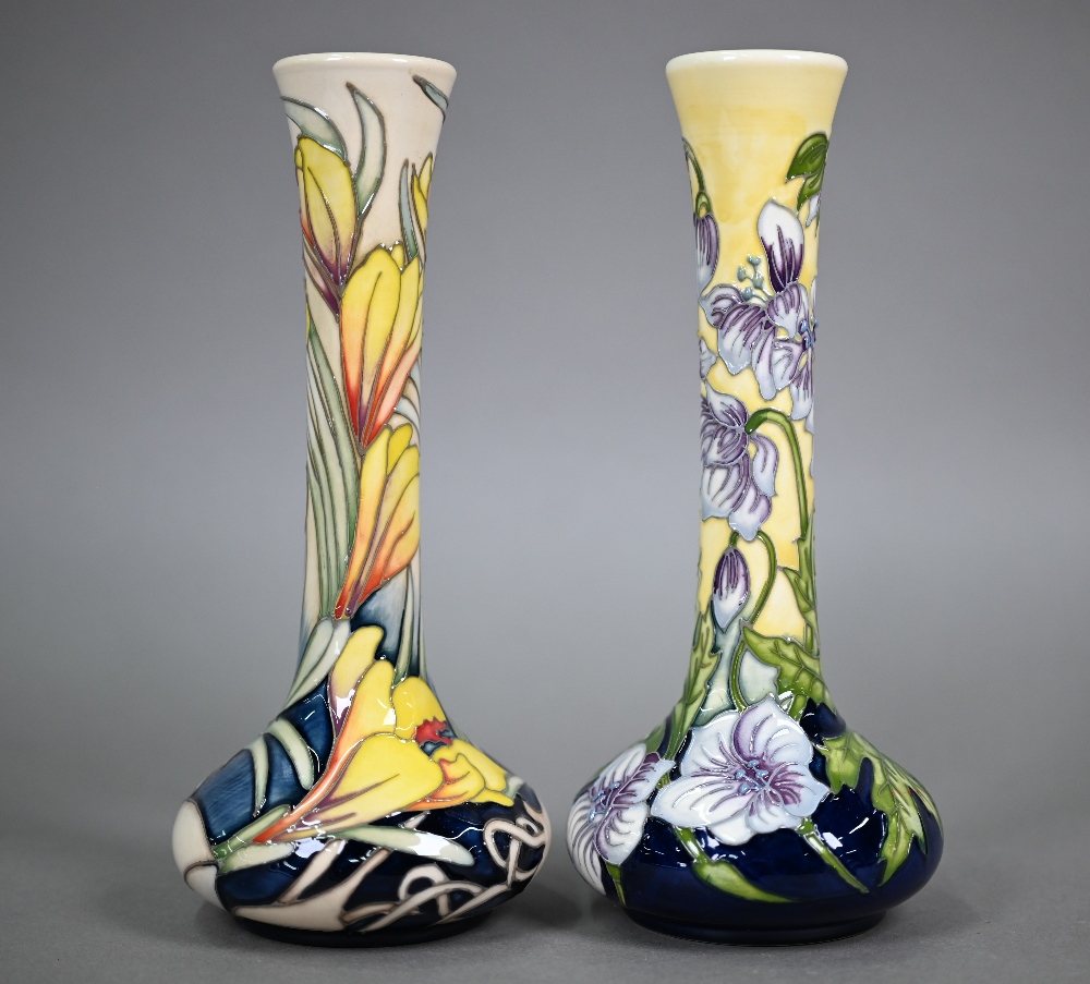 Two Moorcroft floral-design onion-shaped vases, 20 cm - Image 2 of 5