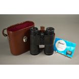 A pair of Carl Zeiss Jena Notarem 10 x 40 binoculars in leather case with instructions and 1981