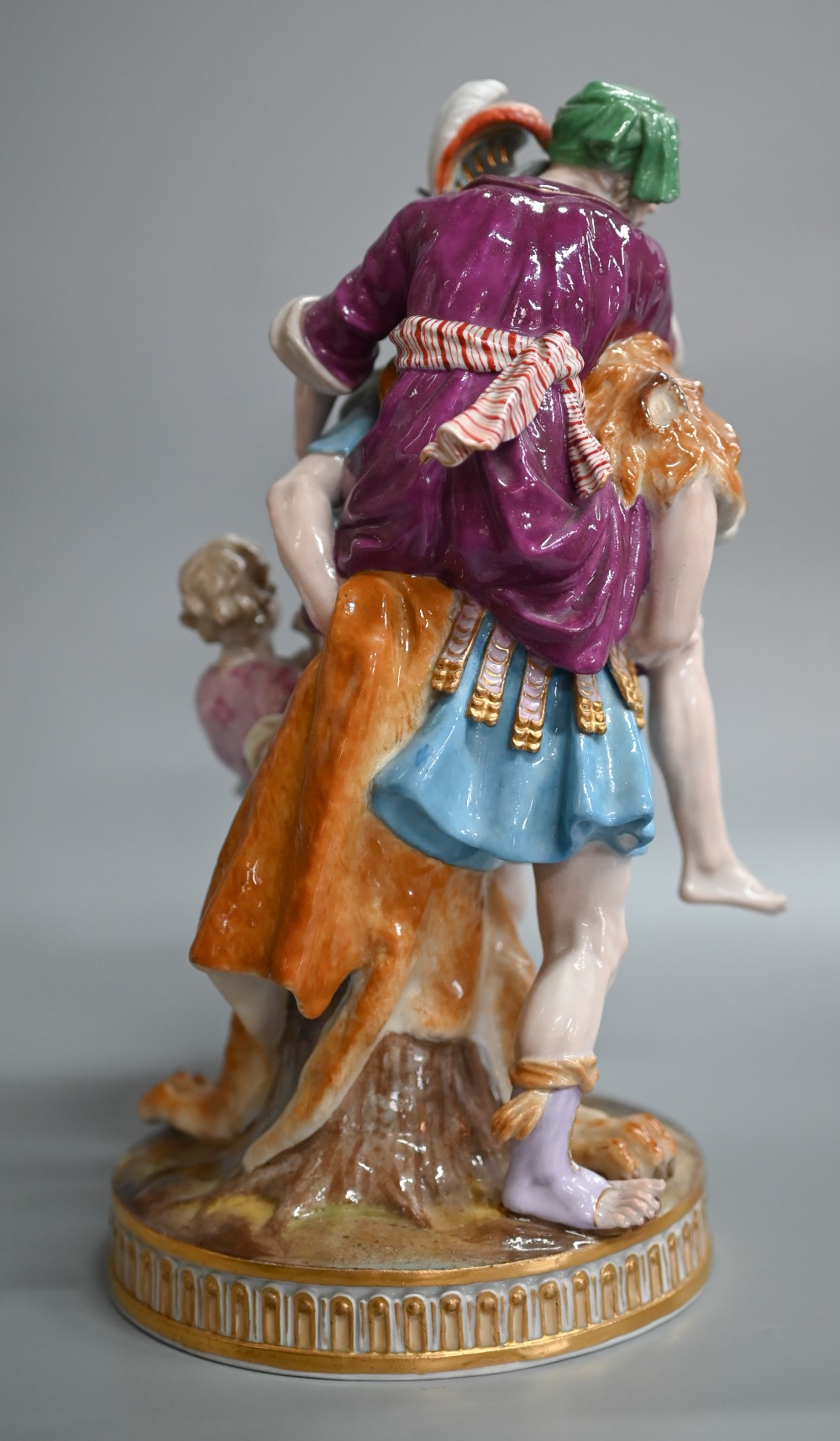 A Meissen group, Aeneas rescuing Anchises and Ascanius, late 19th century after the 18th century - Image 7 of 13