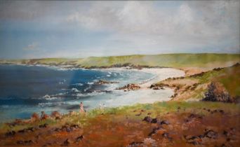 F Cameron-Street - 'White crests off St Martin's Scillies', pastel, signed lowr left, 29.5 x 48 cm