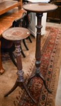 Two 19th century mahogany torchere/jardiniere stands, 108 and 90 cm high (2)