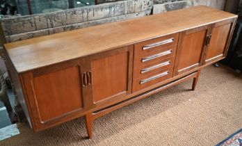 Victor Williams for G-Plan, a mid-century teak 'Fresco' sideboard, centred by four drawers flanked