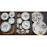 An extensive Royal Worcester 'Worcester Herbs' dinner/tea service to/w a Portmeirion 'Botanic