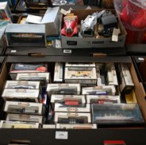 A collection of boxed model vehicles and ships including Corgi, Vanguard, Days Gone (Lledo) etc to/w