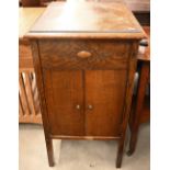 An oak cased 'vista' cabinet gramophone