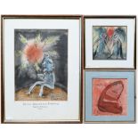 Thetis Blacker (1927-2006) - 'Blind beggar and birdsong', watercolour, signed and dated 1958, 28 x