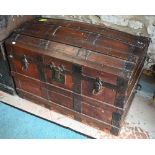 A vintage dome top trunk