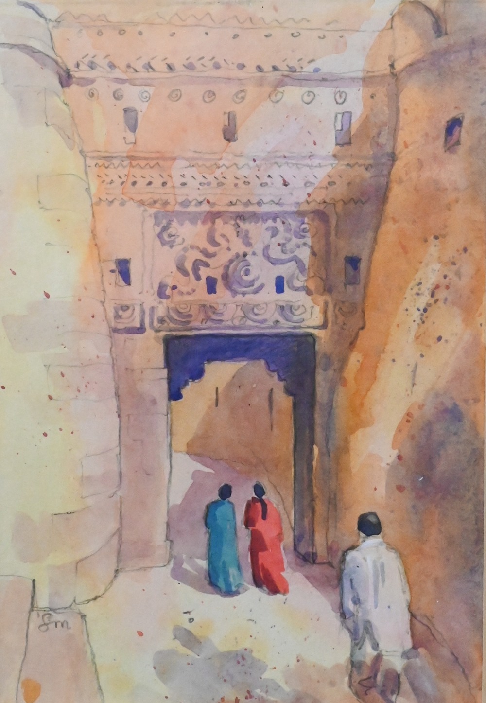 Ferelith Molteno - Four watercolour studies of Moorish temples, bee-hives, etc, 47 x 31 cm the - Image 13 of 13