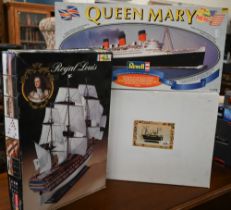 Three model ship kits