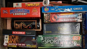 Various board games etc ( 2 boxes)