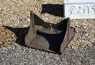 An antique iron boot scraper, a/f, 35 cm wide x 27 cm high