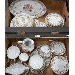 A German floral-painted dinner/tea service by Schumann, Arzberg (2 boxes)