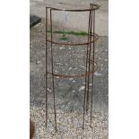 A pair of weathered steel curved free-standing garden frames (2)
