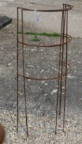 A pair of weathered steel curved free-standing garden frames (2)