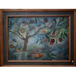 Elizabeth Macfarlane - 'Little fruit tree in the Glory of the morning brambley', oil on panel,