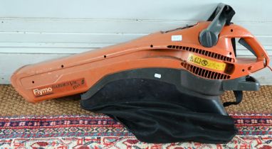 A Flymo GardenVac plus electric leaf blower/vacuum