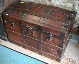 A vintage dome top trunk