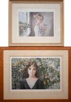 Pati Bannister - Two prints - 'Jasmine' and Lily, pencil signed, 50 x 75 cm and 42 x 56 cm (2)
