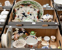 A Royal Doulton Matsumai oval meat dish, sauce tureen and other items to/w various other Victorian