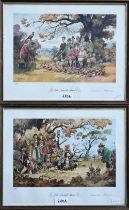 After Norman Thelwell - Two limited edition prints 'The Smooth Shoot' and 'The Rough Shoot',