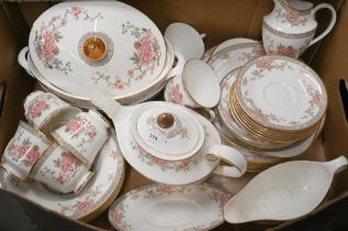 A Royal Doulton 'Canton' dinner/tea service for six settings, including 2 tureens, gravy boat,