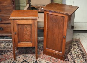 Two 19th century mahogany bedside cabinet with panelled cupboard doors, 45 x 40 x 77 cm high and