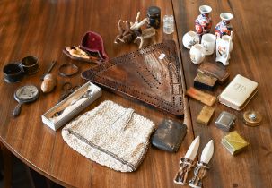 Various collectables including silver cigarette case, napkin ring, fob pencil, infant's bracelet and