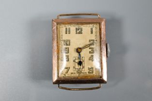 A 1930s 9ct gent's wristwatch, Swiss movement, 16g all-in