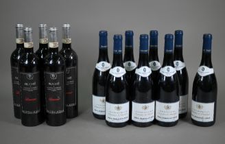 Seven bottles of Crozes Hermitage, Domaine de Thalabert, France, 2014 to/w five bottles of Ruché