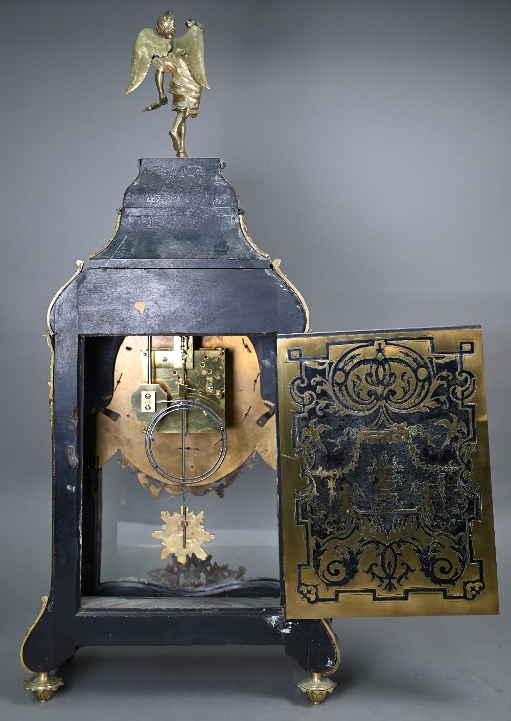 Coquerel, Paris, an 18th century style French 'Boulle' bracket clock the 8-day movement with gilt - Image 8 of 10