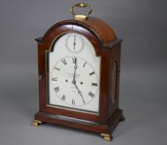 James McCabe, Royal Exchange, London, No.1467, a George III mahogany bracket clock, the 8-day twin