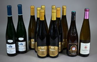 Twelve bottles of white wine - eight bottles of Michael Schafer, Nahe, Riesling, Germany, 1999er;