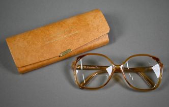 A pair of Christian Dior amber-coloured frame sunglasses with bi-focal lenses