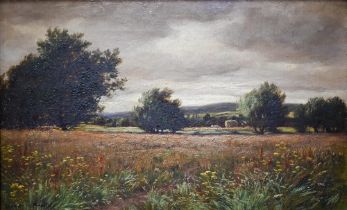 Sydney M Broad - An English landscape, oil on canvas, signed, 24.5 x 40 cm