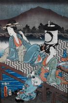 Kunisada Utagawa 1786-1865 (aka Toyokuni III) A 19th century Japanese ukiyo-e woodblock print, ink