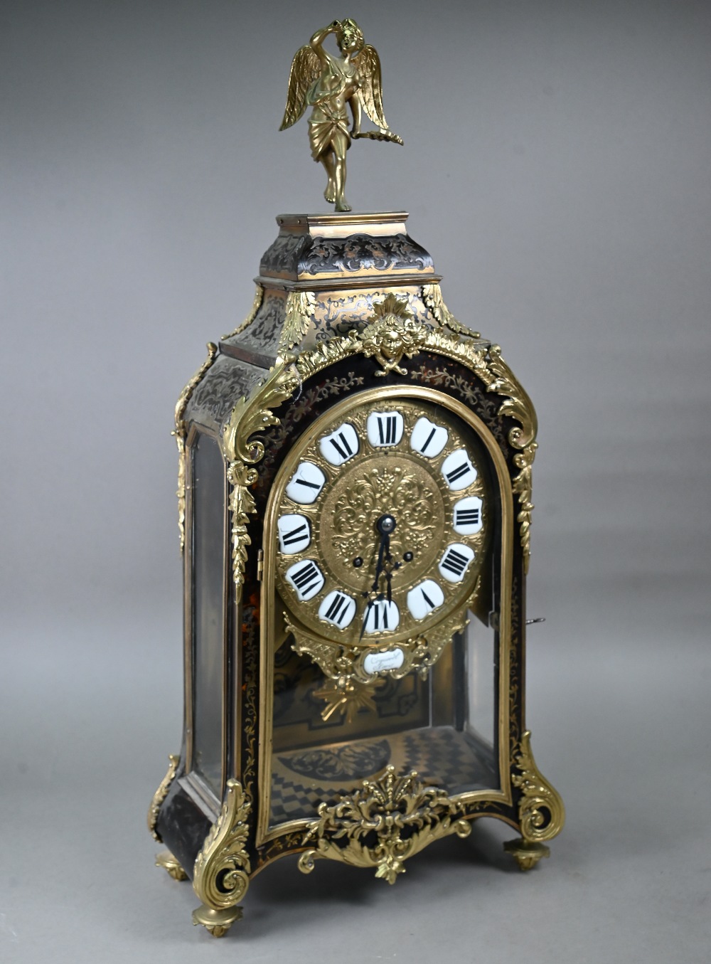 Coquerel, Paris, an 18th century style French 'Boulle' bracket clock the 8-day movement with gilt