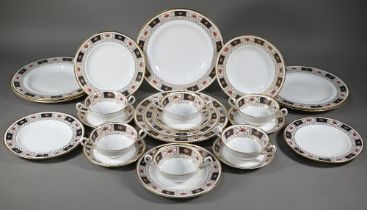 A Royal Crown Derby 'Derby China' part dinner service, 23 piecec, 1966